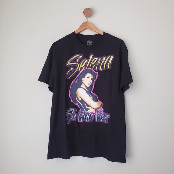 NEW Selena Official Merchandise Si Una Vez Graphic Logo Short Sleeve T-Shirt Top - Picture 2 of 8